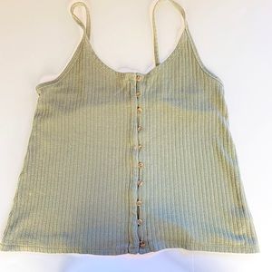 American Eagle Ribbed Spaghetti Strap Tank Top